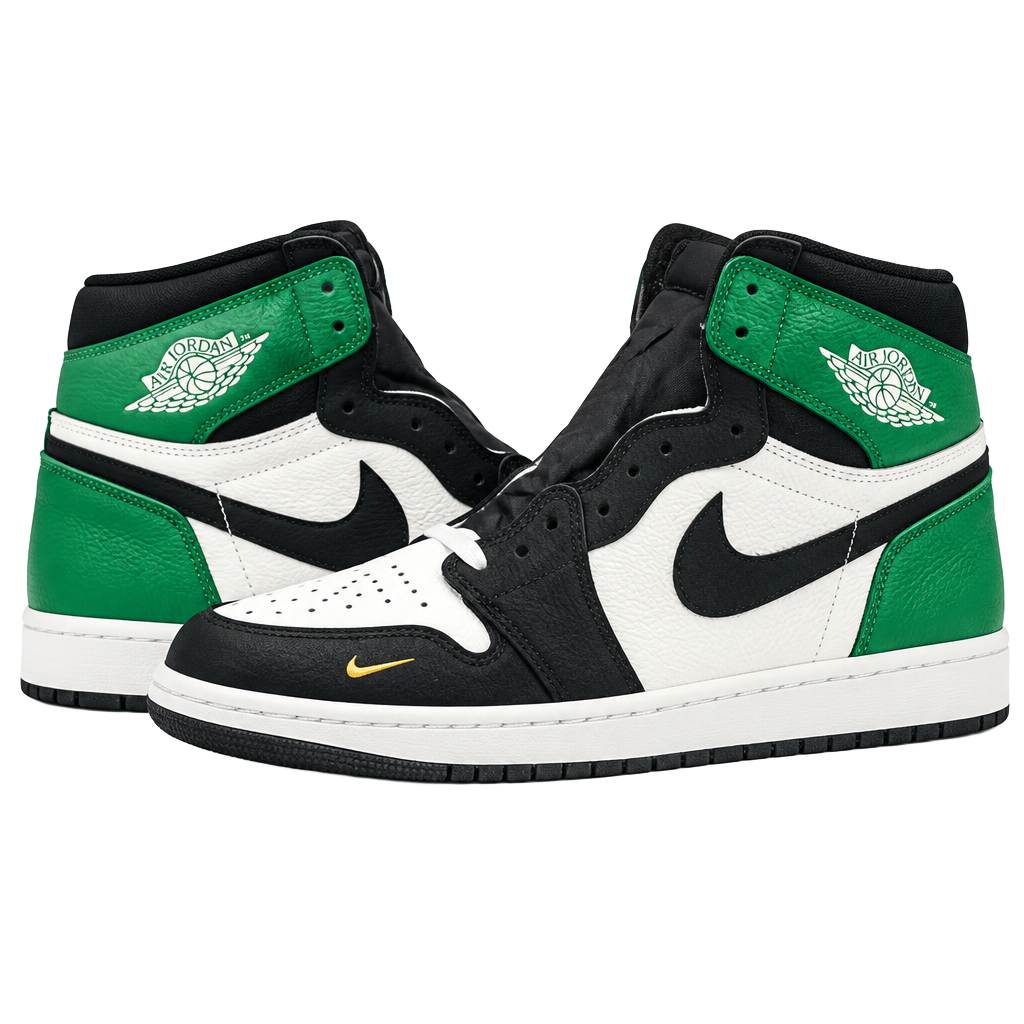 Nike Air Jordan 1 Mid Lucky Green Black White Sneakers 1