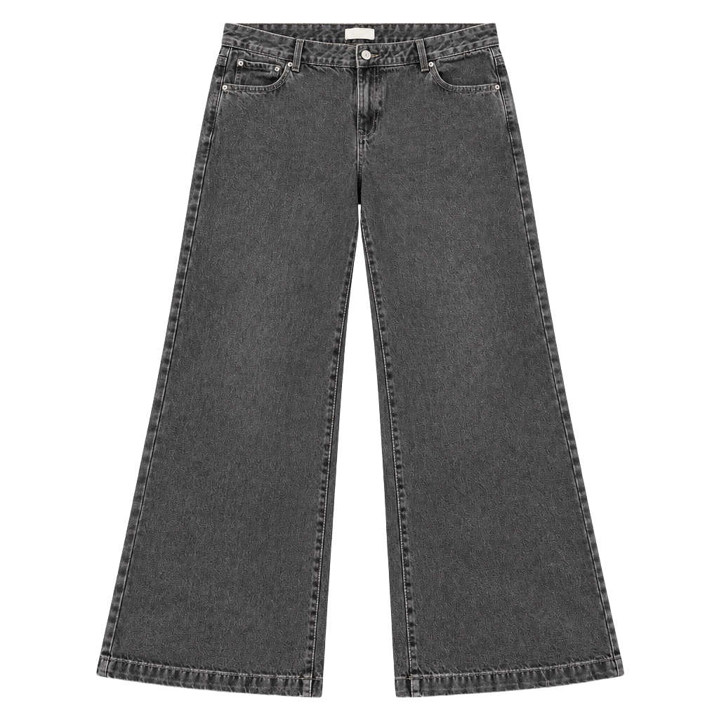 Pacsun Casey Low Rise Baggy Jeans Size 32 Black Washed Denim 1