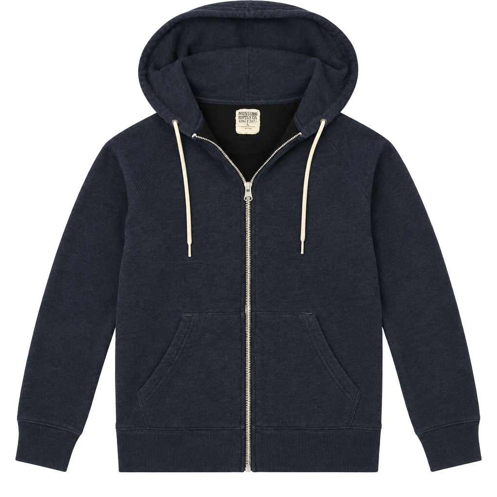 Mossimo Supply Co. Zip Up Hoodie Size L Blue Athletic Fit 1