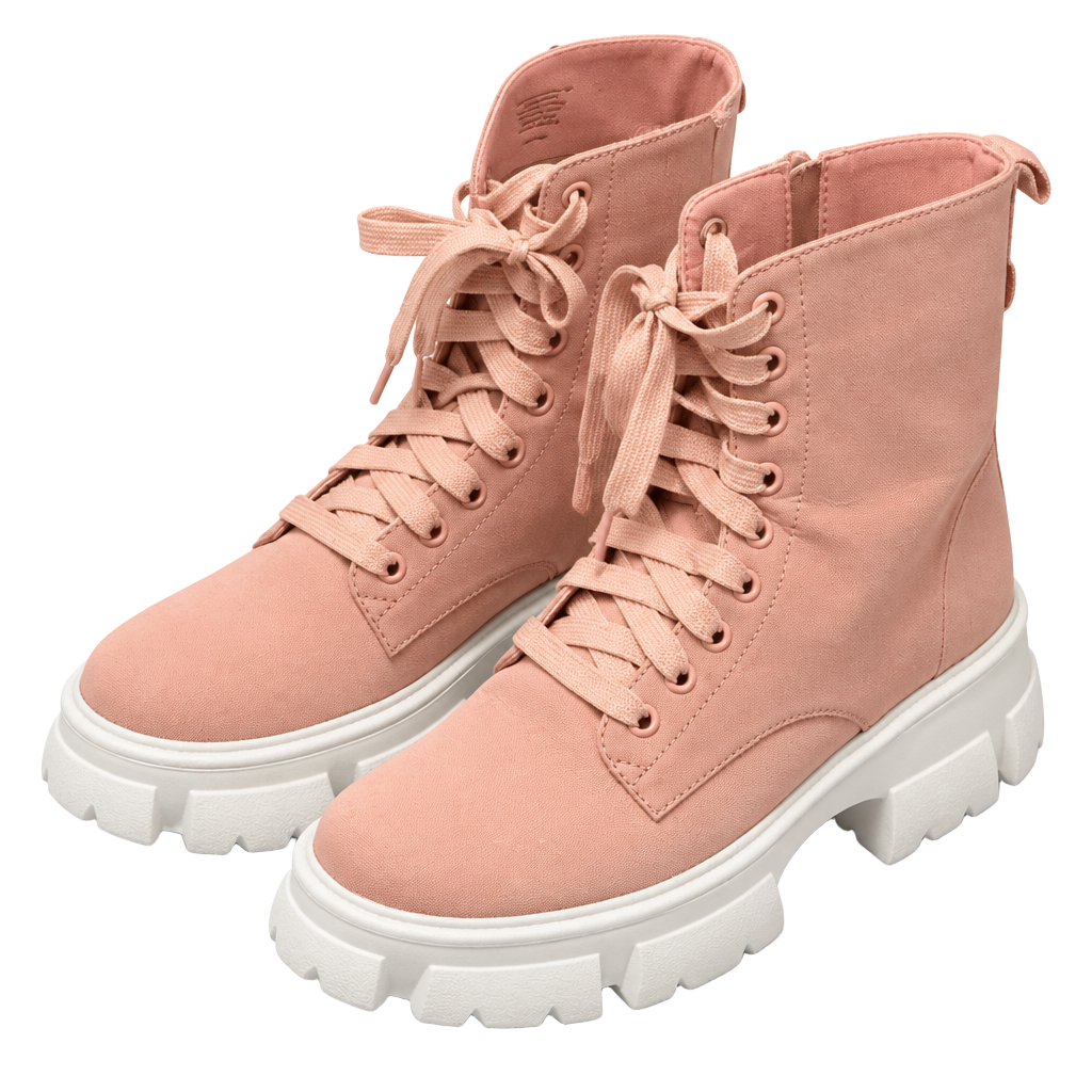 Steve Madden Combat Boots Pink Lug Sole 1