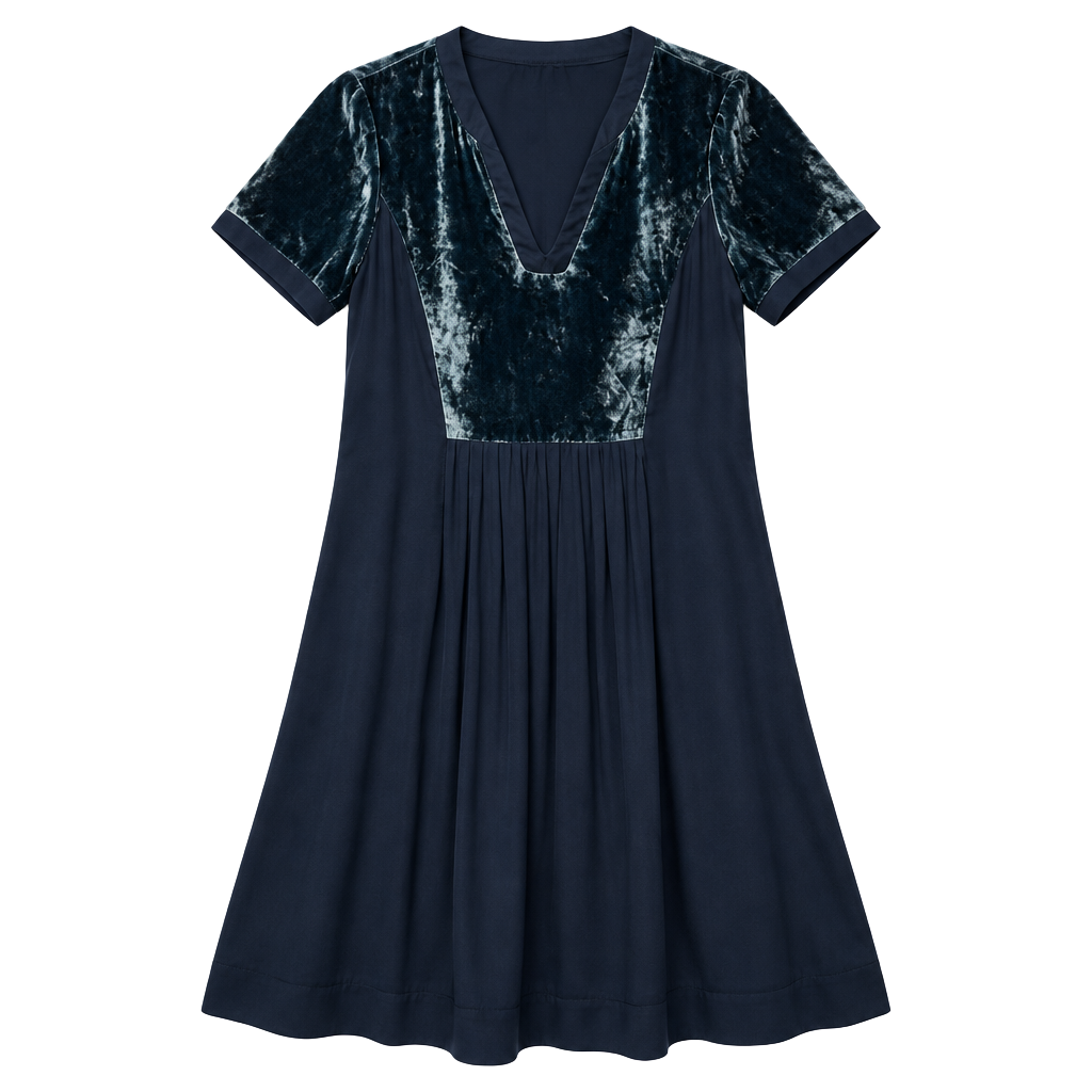 Maeve Ingrid Velvet Tunic Dress Size XS Dark Teal 1