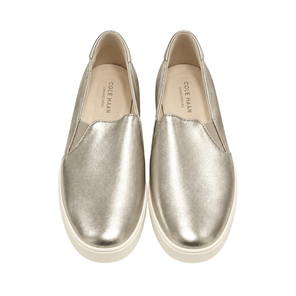Cole Haan Grand Ambition Slip-On Sneaker Size 8.5 B Gold 1