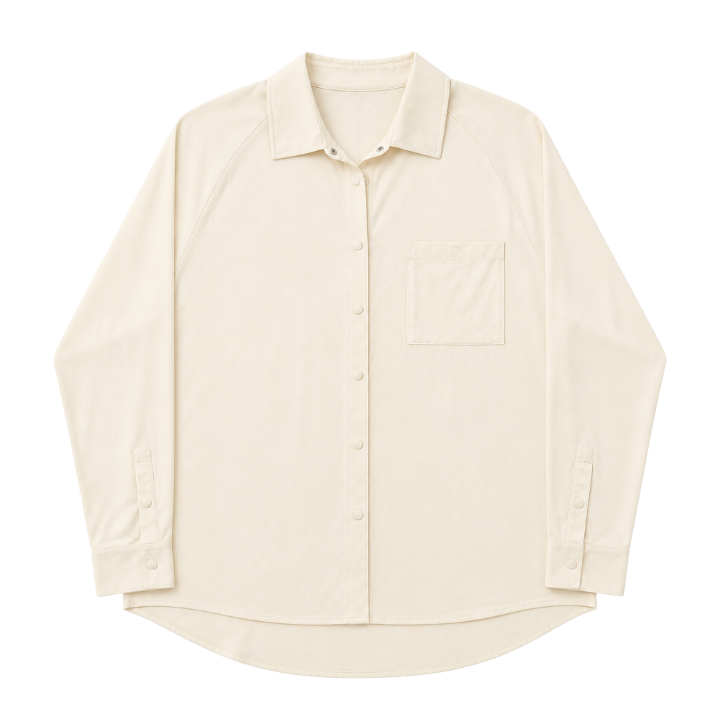 Z Supply Active Game Match Nylon Shirt Size L Cream 1