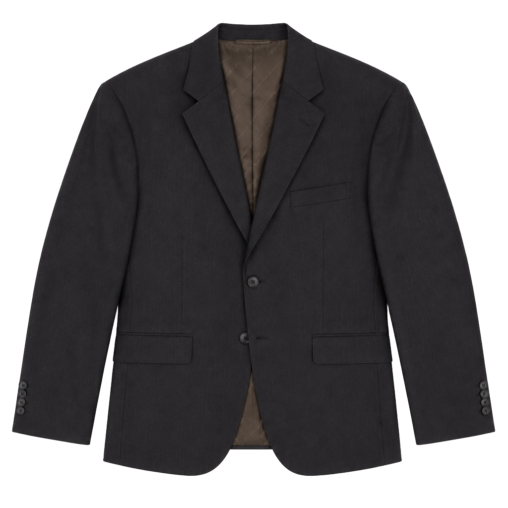 Jhane Barnes Wool Blazer Size 42 Long Black Striped Suit Jacket 1