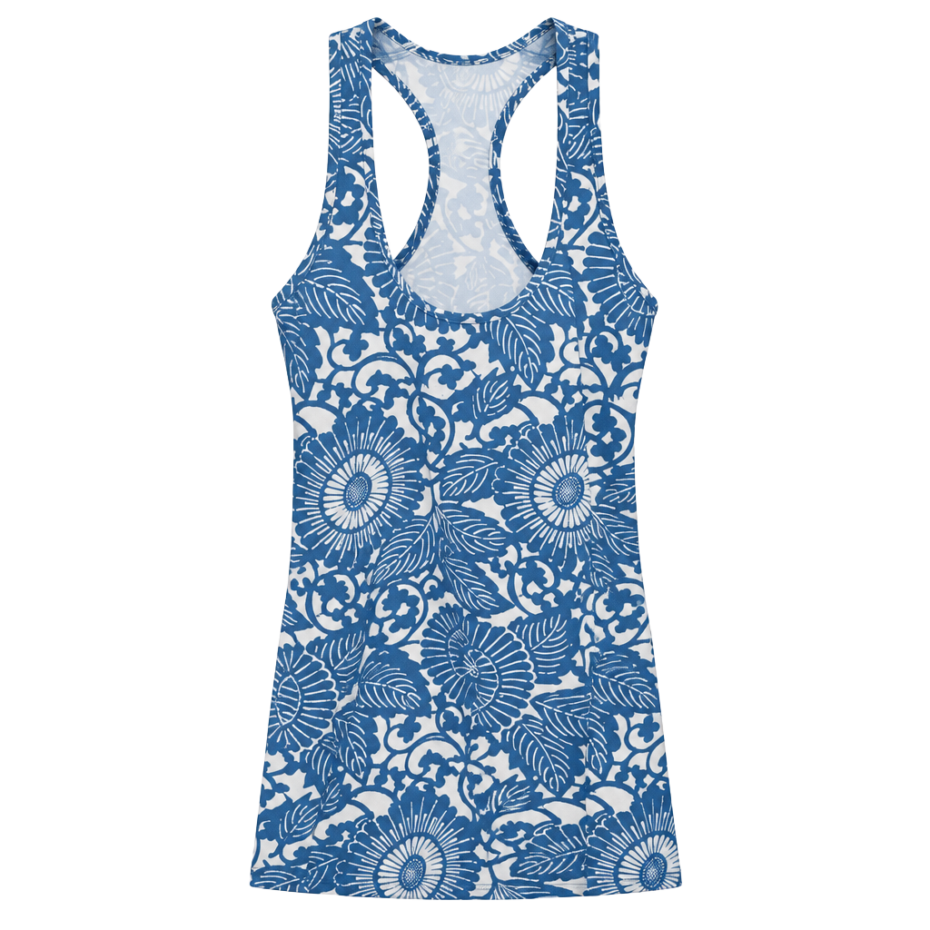 Lululemon Cool Racerback Tank Size 4 Blue Floral NWT 1