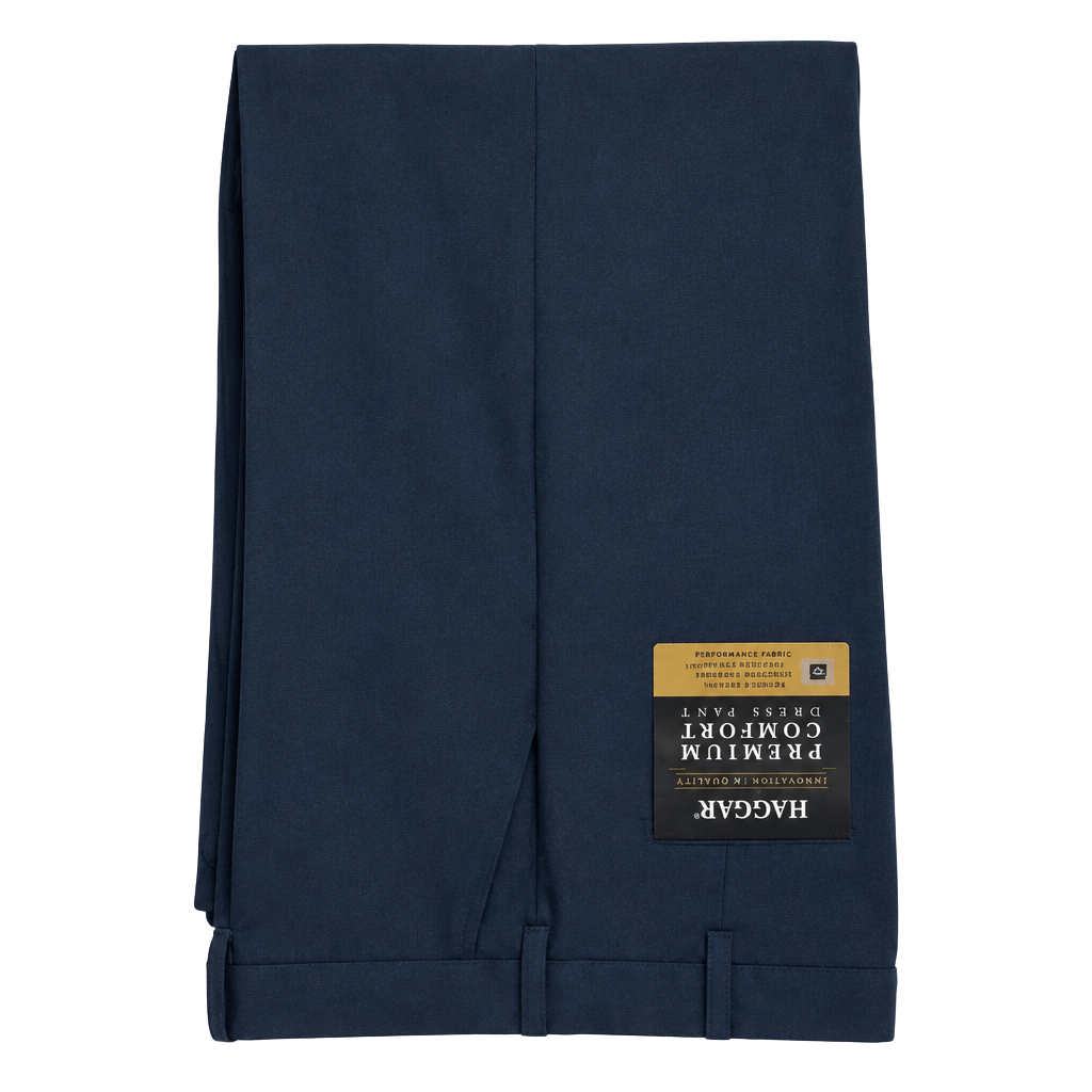 Haggar Premium Comfort Dress Pant 42x30 Blue Classic Fit 1