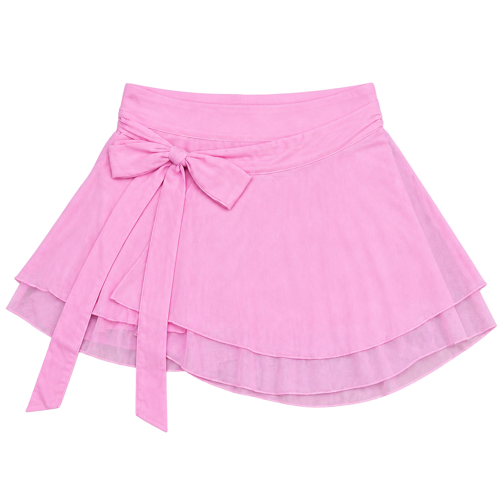 Blogilates Pink Dance Studio Wrap Skirt Womens XS NWT Mesh Ruffle Activewear 1