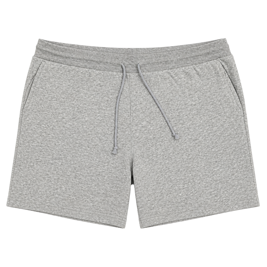 The Sweatshirt Project Women's Fleece Lounge Shorts in Heathered Gray 1