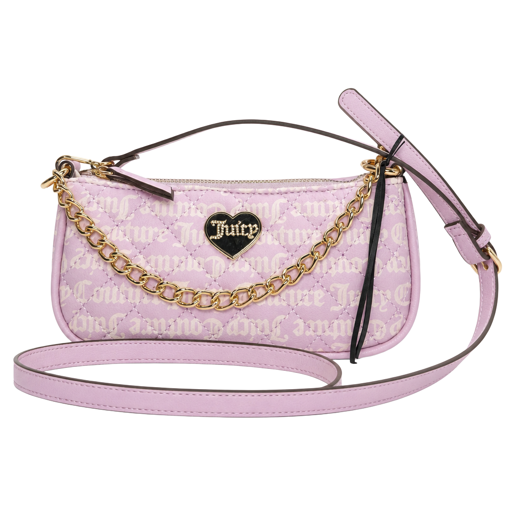 Juicy Couture Love Your Couture Quilted Monogram Crossbody Bag in Lilac Mist Tonal 1