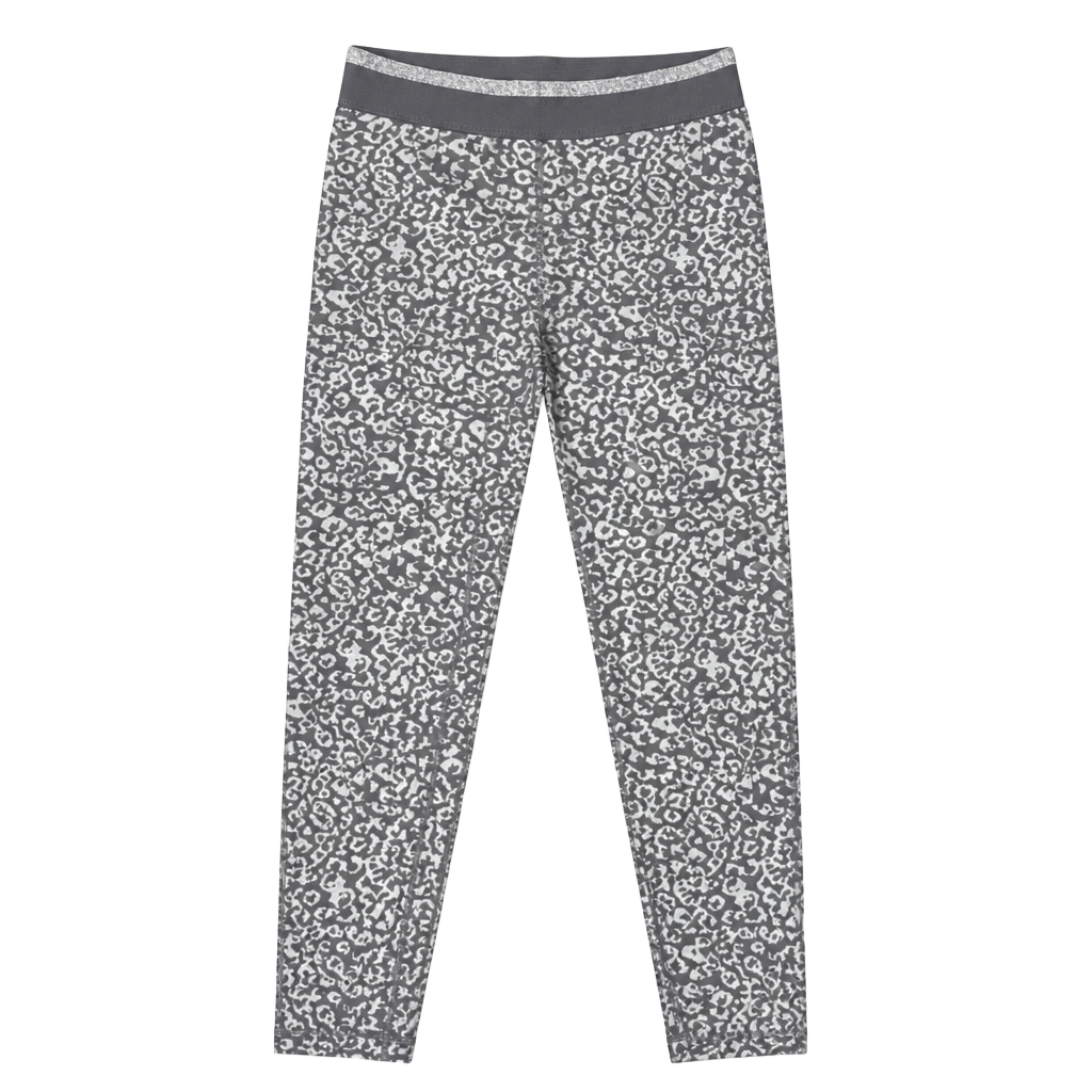 Mono B Silver Foil Leopard Print Leggings APH2883 Size Small 1