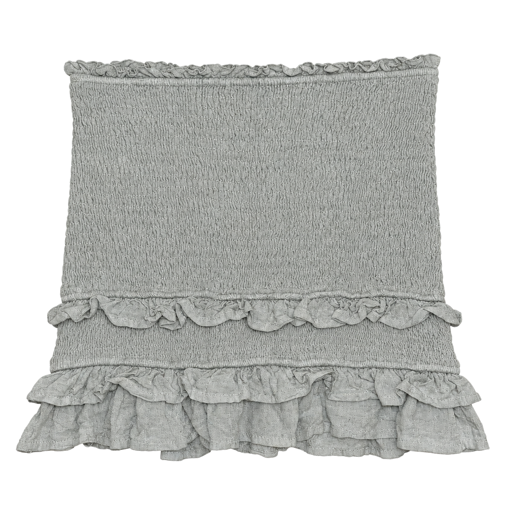 Altar'd State Ruffled Smocked Skirt Size S Light Blue 1
