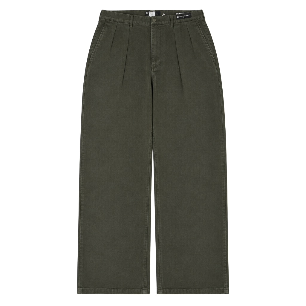 New Polo Ralph Lauren Classic Chino Pants 32x36 Dark Olive Pleated Pants 1