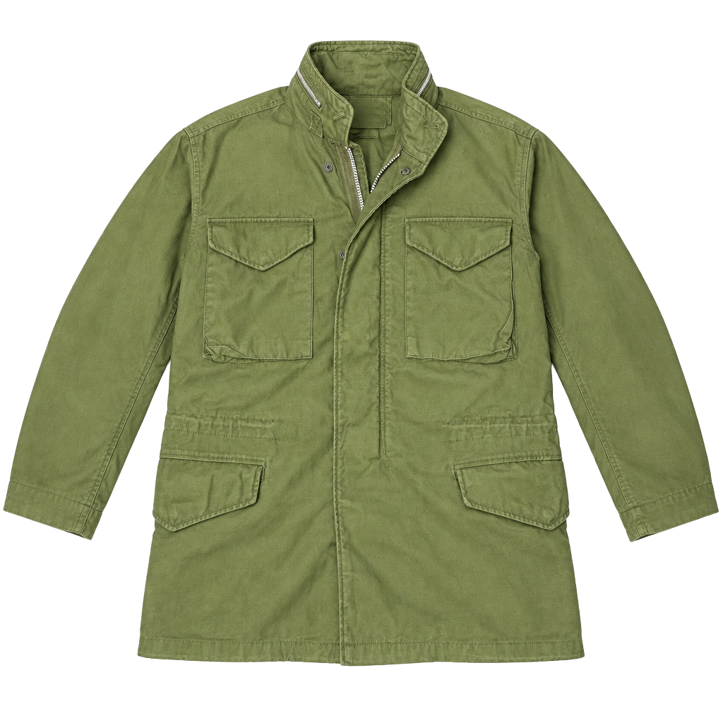 1960s US Military Aluminum Zip M-65 Field Jacket True Vintage Official 1