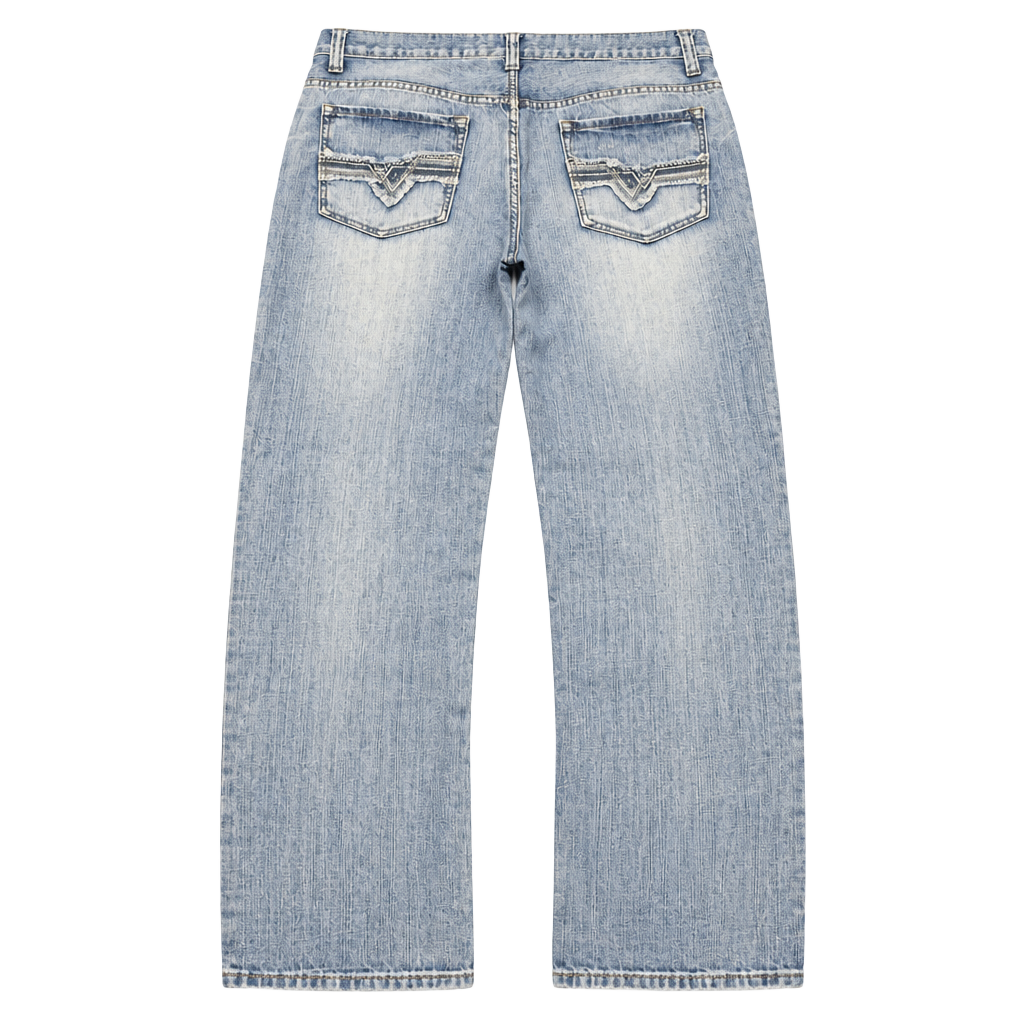 Y2K Flypaper Jeans Size W36XL30 Straight Leg Baggy Light Wash Denim 1