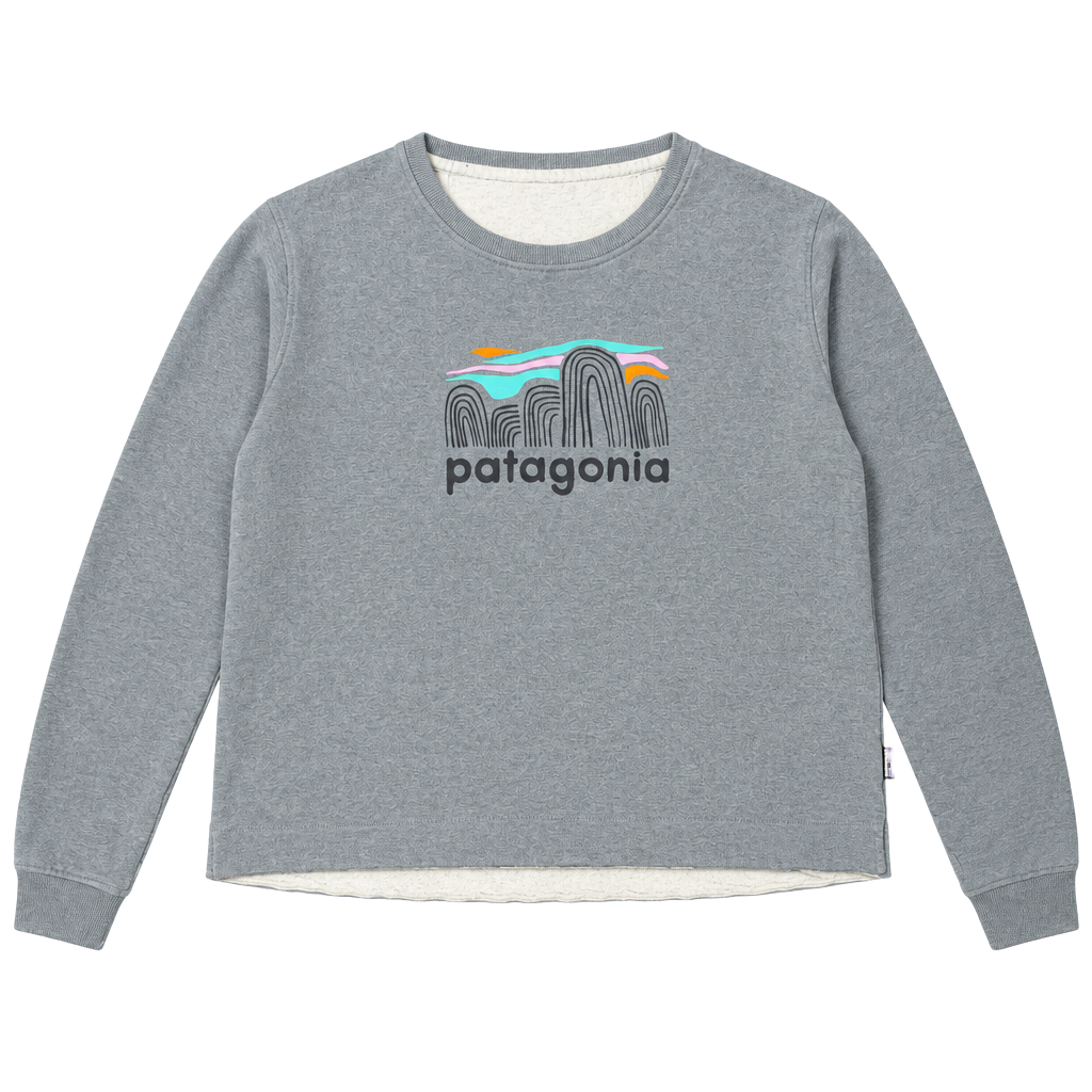 Essential Patagonia Fitz Roy Boulders Uprisal Crew Sweatshirt Size XL Blue 1