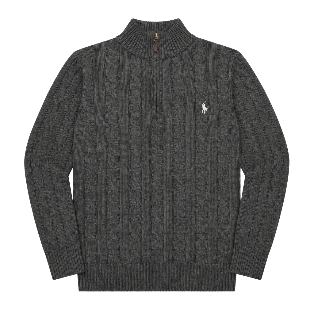 Polo Ralph Lauren Cable Knit Quarter-Zip Sweater Size S 1