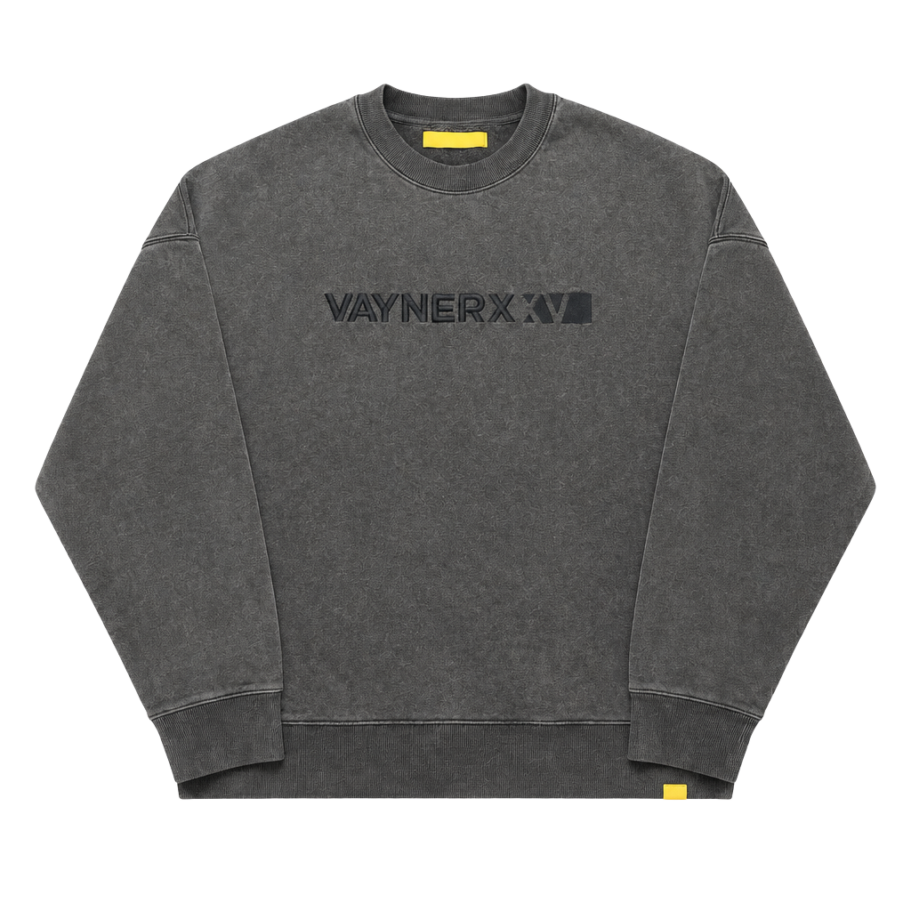 VaynerX XV Jumper Top 15th Anniversary Grey Crewneck Sweatshirt 1