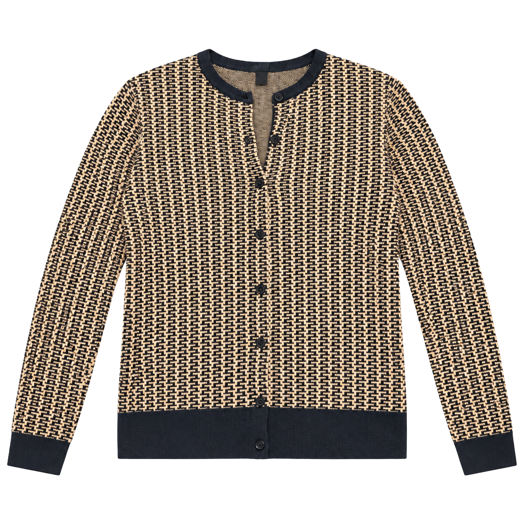 Ann Taylor Factory Cardigan Size M Patterned Knit Sweater 1