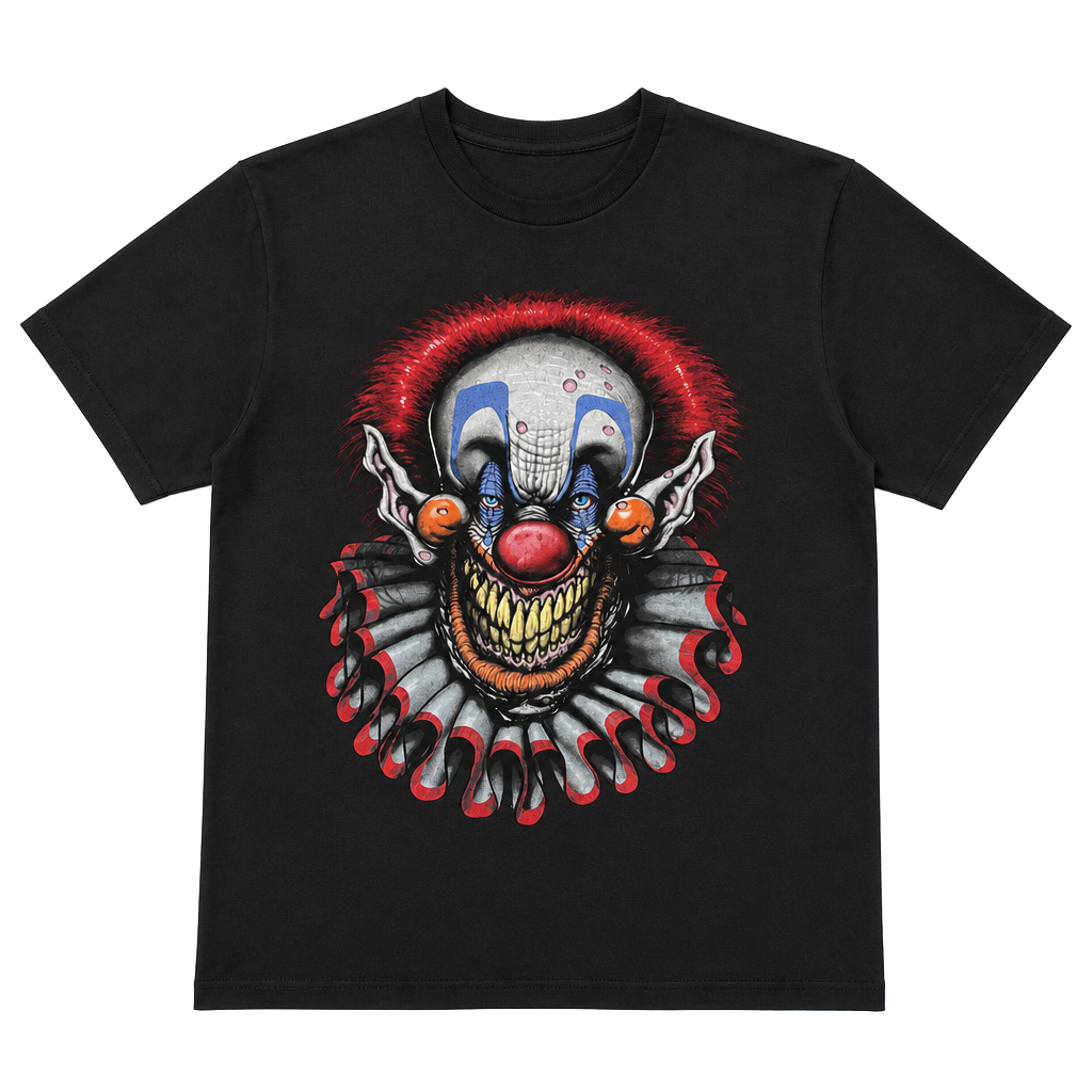 Way To Celebrate Evil Clown Graphic T-Shirt Size L Black 1