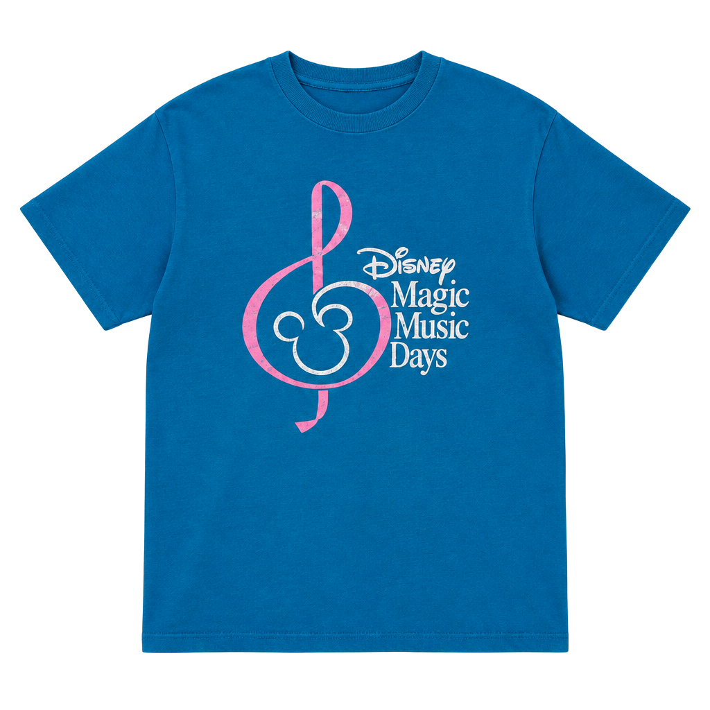 Disney Character Fashions Magic Music Days T-Shirt Size X-Large Blue 1