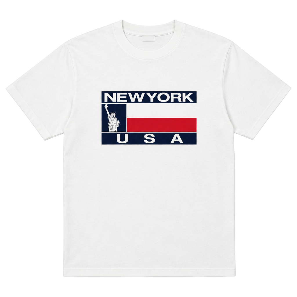Fruit of the Loom New York USA Graphic T-Shirt Large White 1