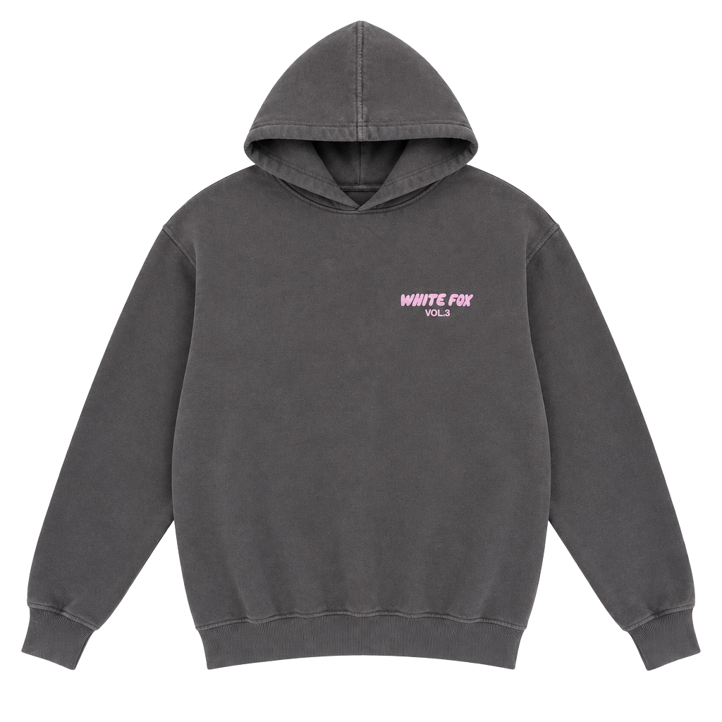 White Fox Hoodie Size S/M Vol. 3 Charcoal Grey 1