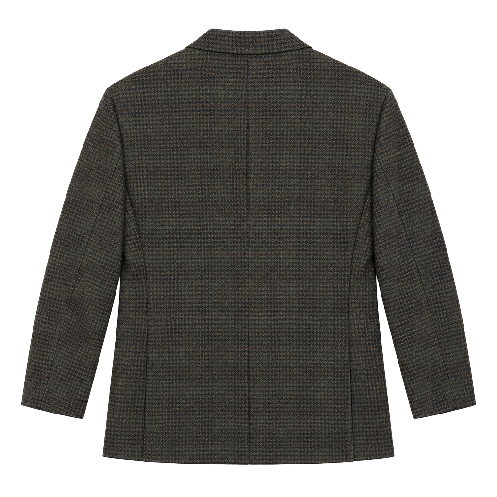 100% Wool Austin Reed Wool Blazer Size 38R Brown Houndstooth 1