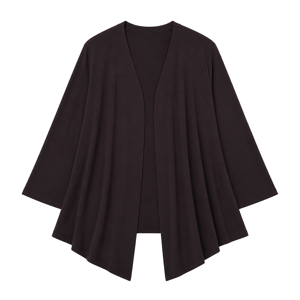 S M OR L Azules Open Front Lightweight Drape Cardigan with Flared Sleeves 1