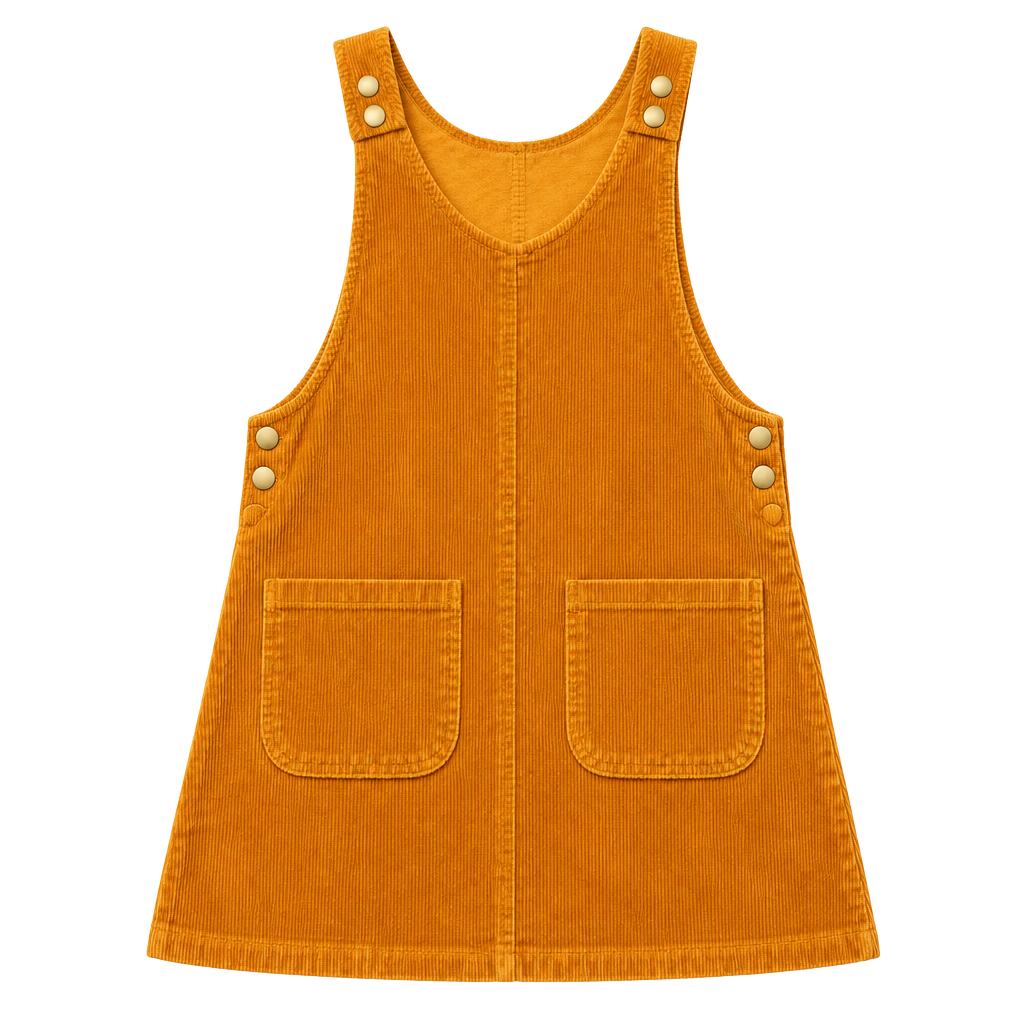 Rylee + Cru Corduroy Pinafore Dress Size S Mustard Yellow 1