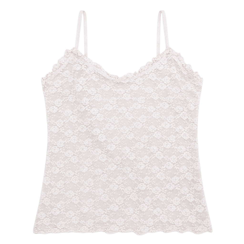 Old Navy Pastel Lilac Floral Lace Ruffle Cami 1