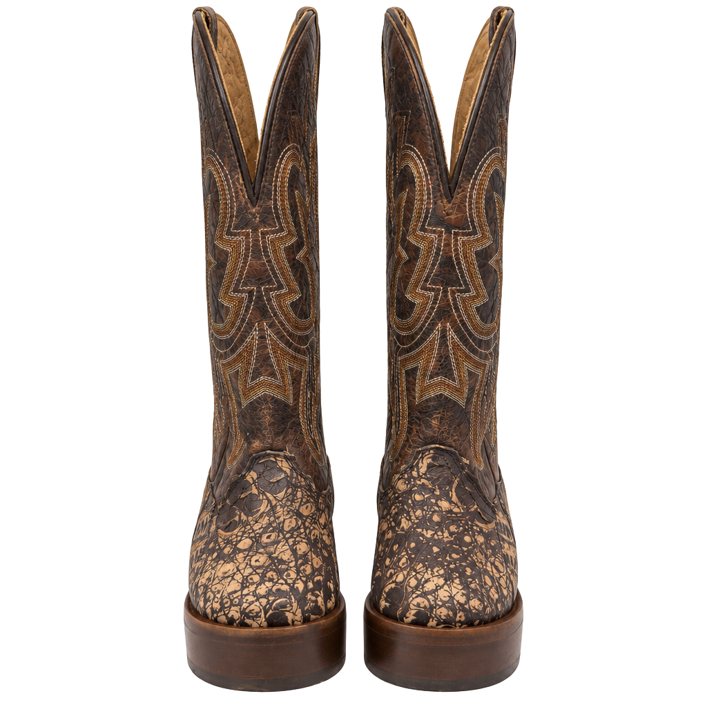Ariat Western Boots Size 10D Brown Leather Square Toe 1