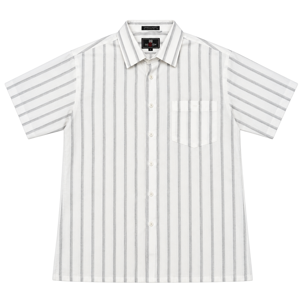 Givenchy Monsieur Size L Short Sleeve Button Down Shirt Striped 1