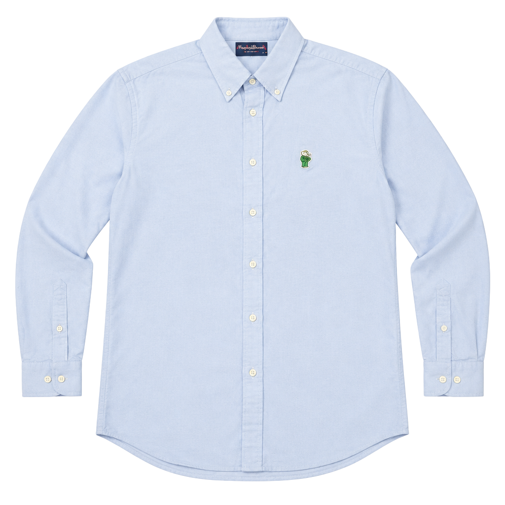 Rowing Blazers Oxford Shirt Size XL Light Blue Babar Elephant OCBD 1