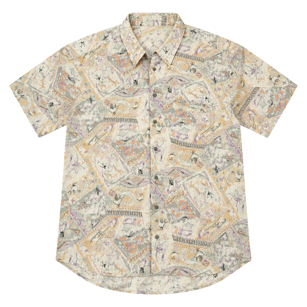 Jack Lipson Studio Shirt Size L/G Multi Pattern Short Sleeve 1