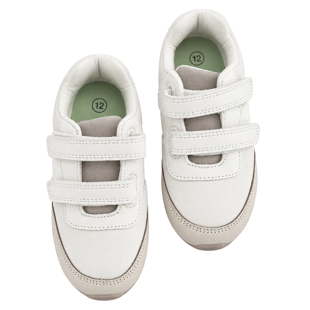 Cat & Jack Charlie Retro Sneakers Size 12 Tan White 1
