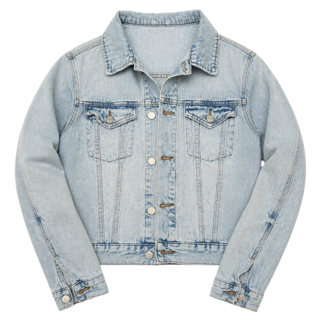 Pistola Denim Jacket Size M Light Wash Cropped 1