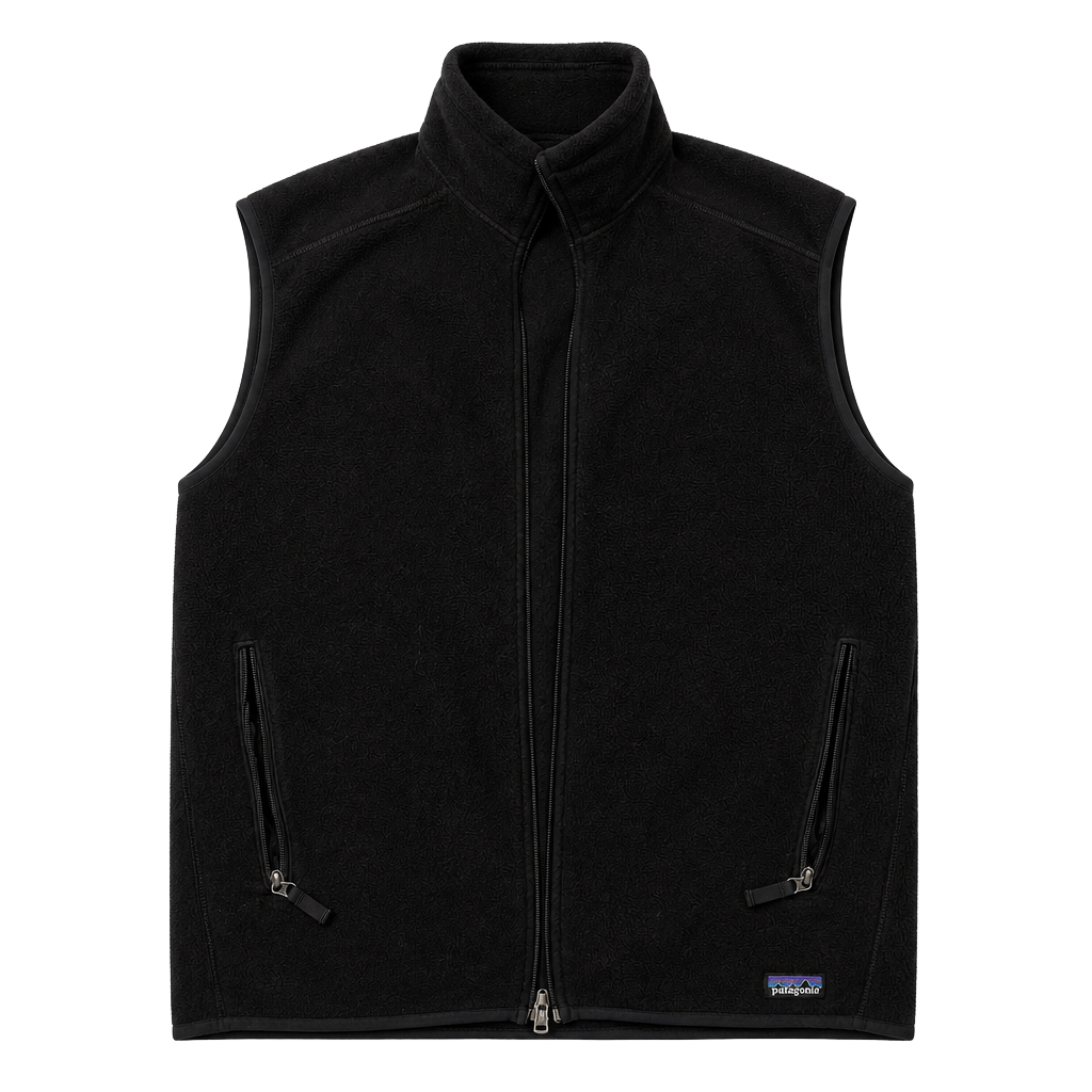 Patagonia Synchilla Vest Size XL Black Fleece Full Zip 1