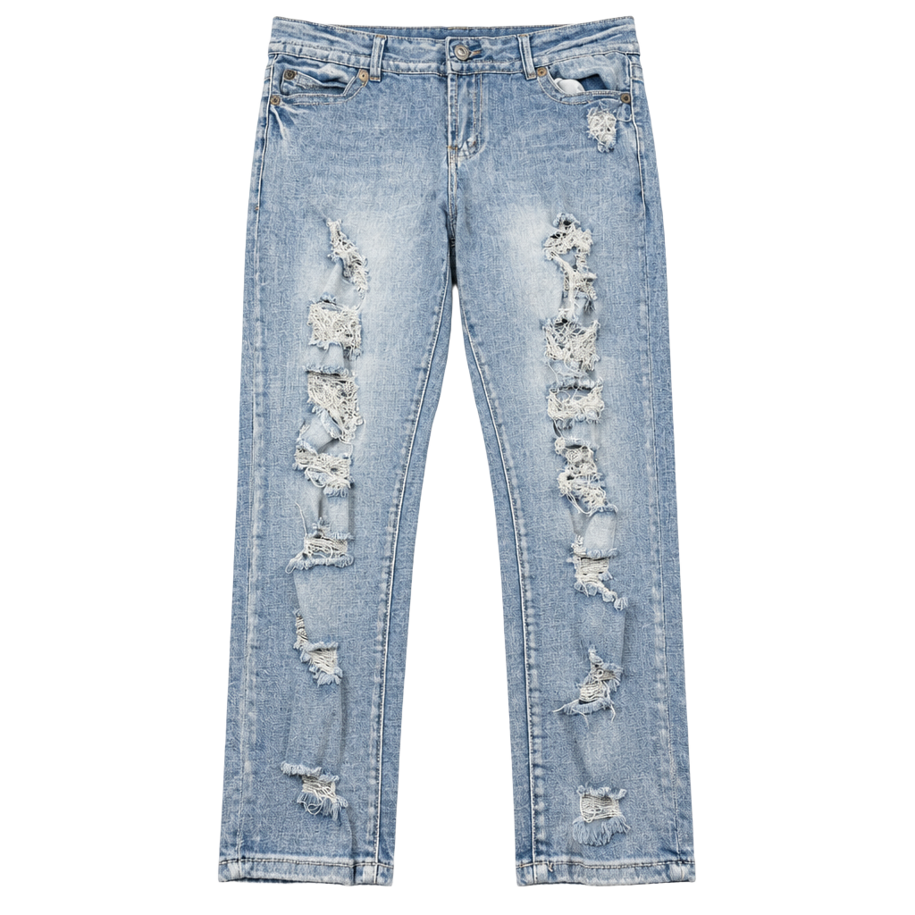 Rue21 Distressed Skinny Jeans Size 13 Light Wash 1