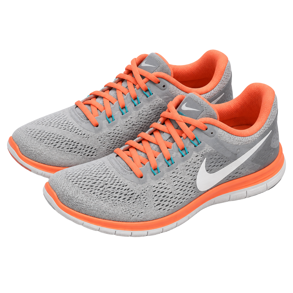 Nike Flex 2016 Run Size 9 Gray Orange Running Shoes 1