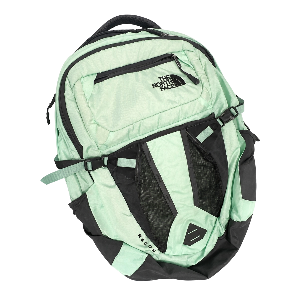 The North Face Recon Backpack Green Grey Laptop Bookbag 1