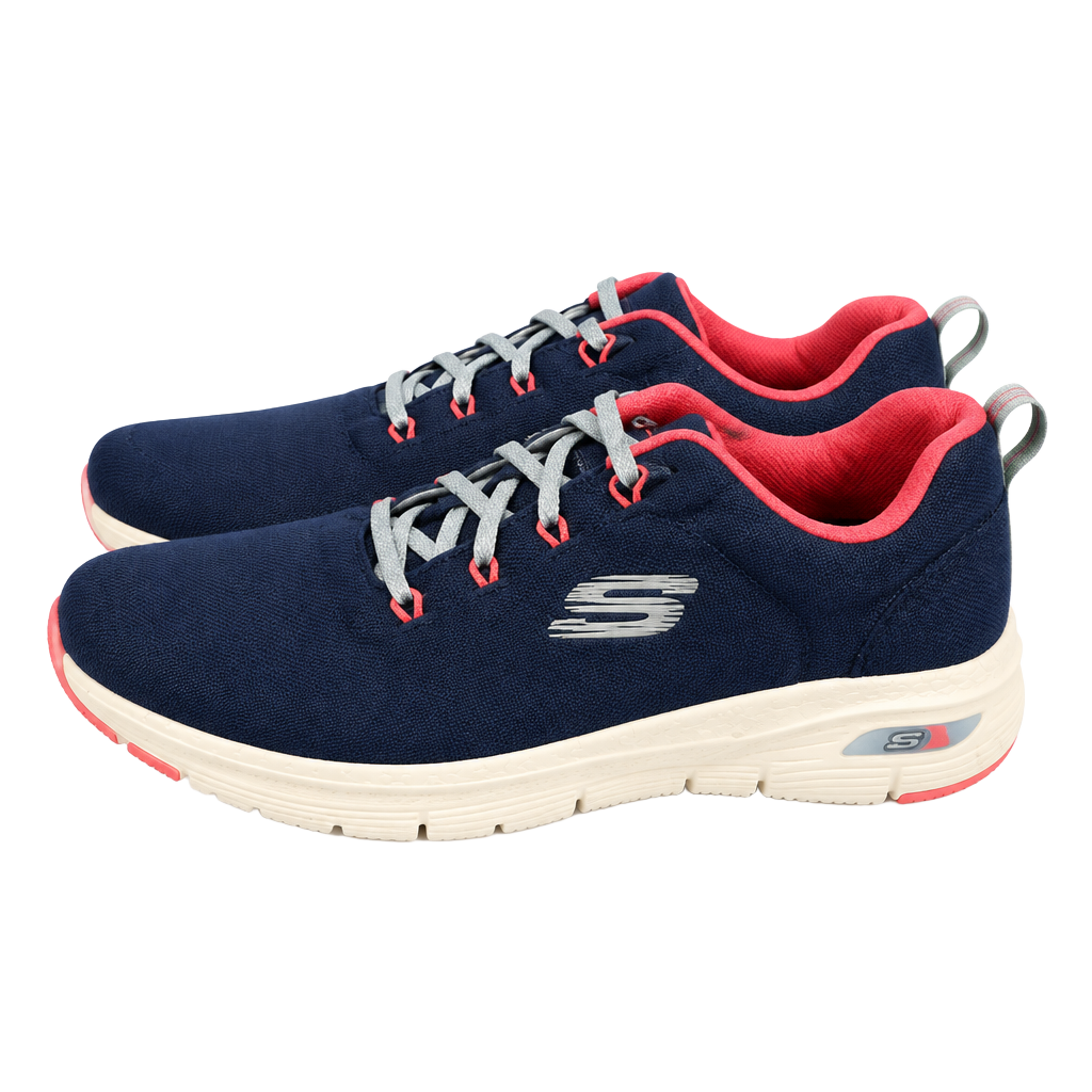 Skechers Arch Fit Comfy Wave Navy Hot Pink Sneakers 1