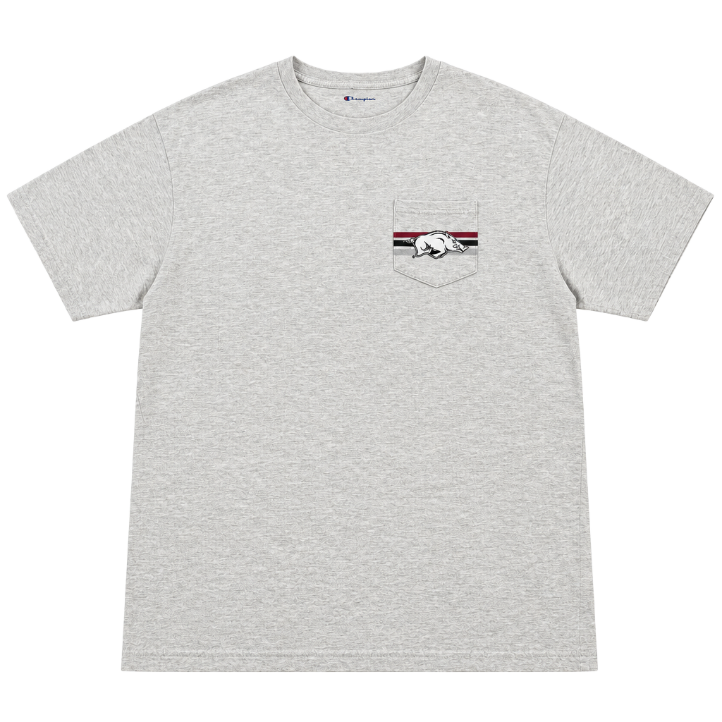 Champion Arkansas Razorbacks 2XL Pocket T-Shirt Hog Logo Back Graphic NCAA 1