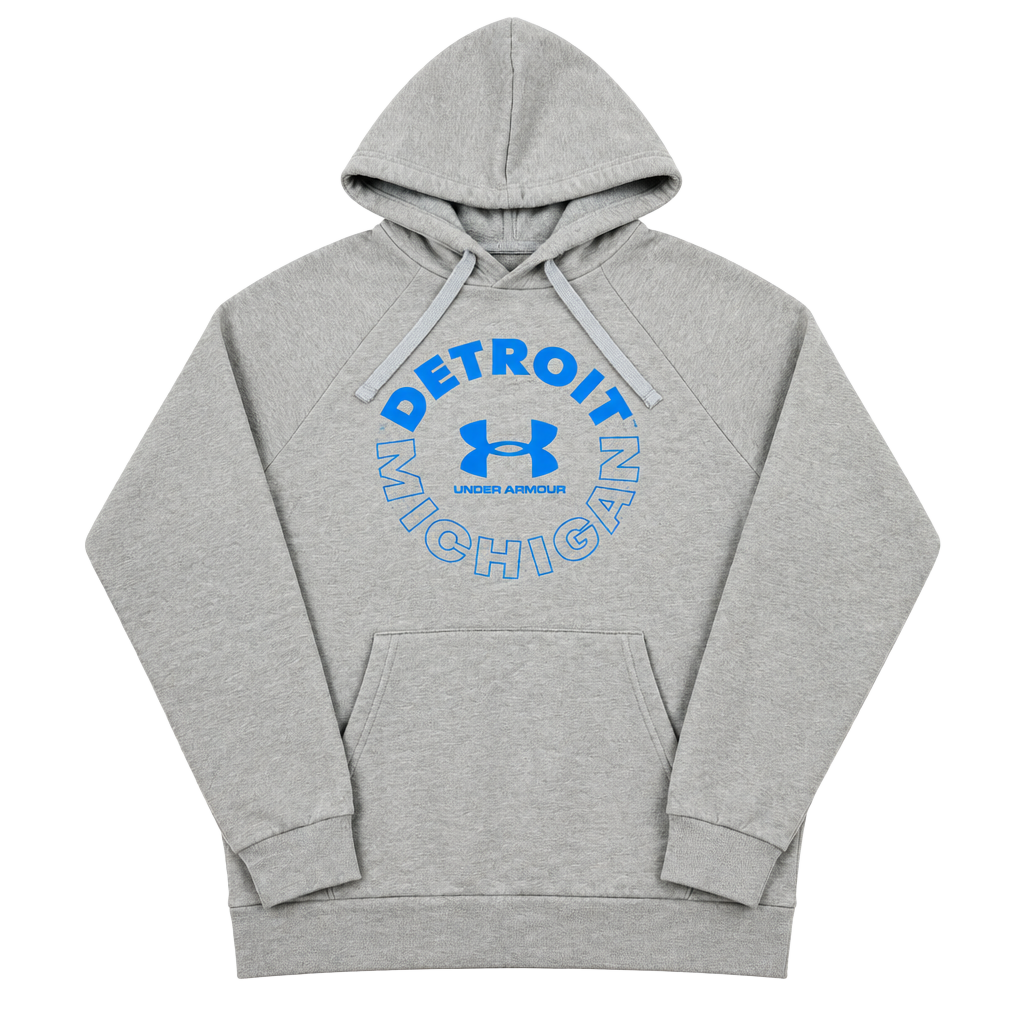 Under Armour Detroit Michigan Pullover Hoodie Gray 1