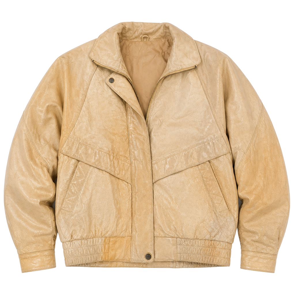 Adventure Bound by Wilsons Vintage Tan Leather Thinsulate Bomber Jacket Size L 1