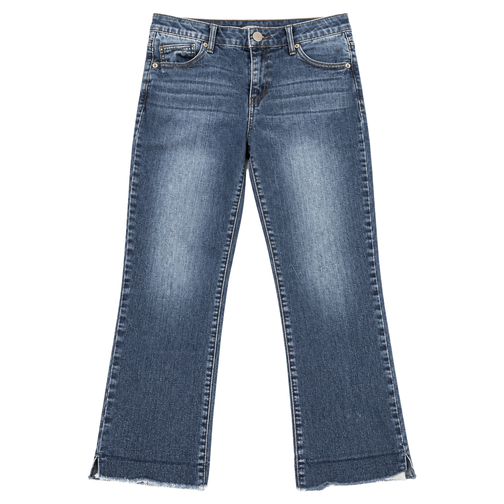 Democracy "Ab"solution Cropped Frayed Hem Jeans Size 6 1