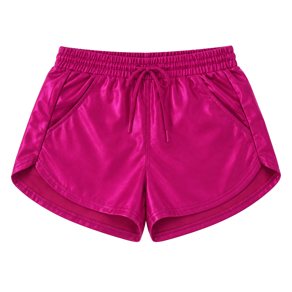Metallic Shorts Pink 80’s Vibe 1