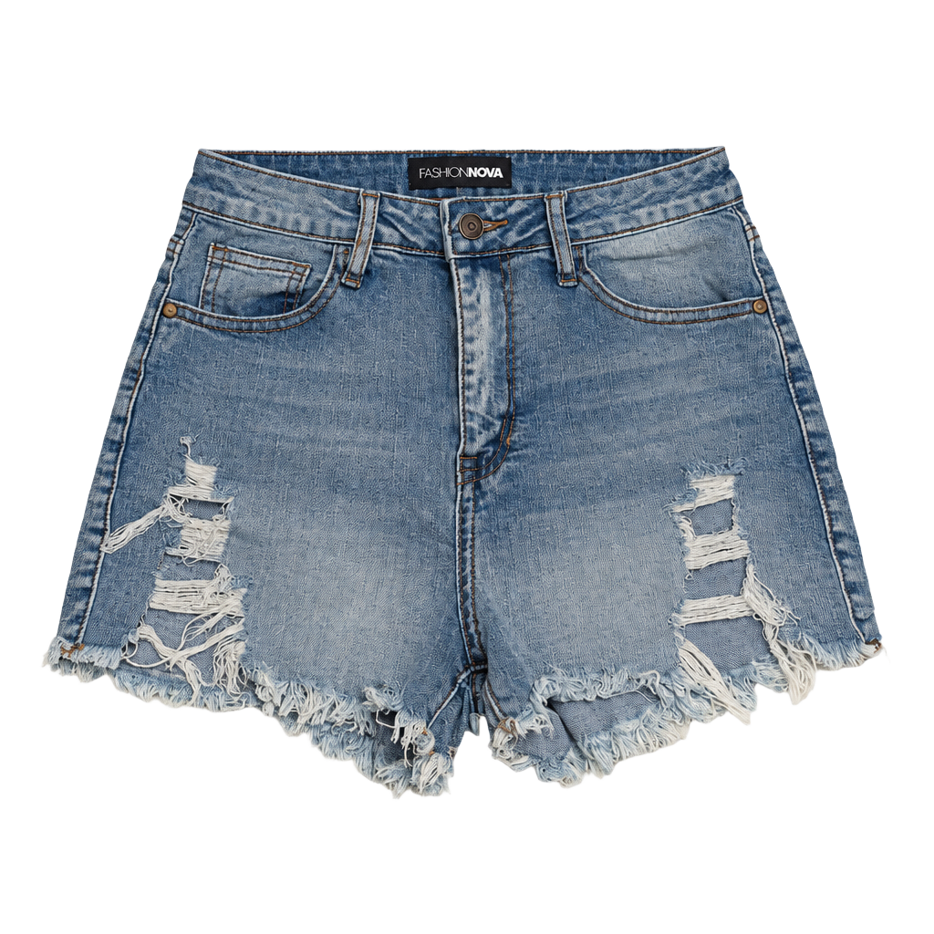 Fashion Nova Distressed Denim Shorts 1
