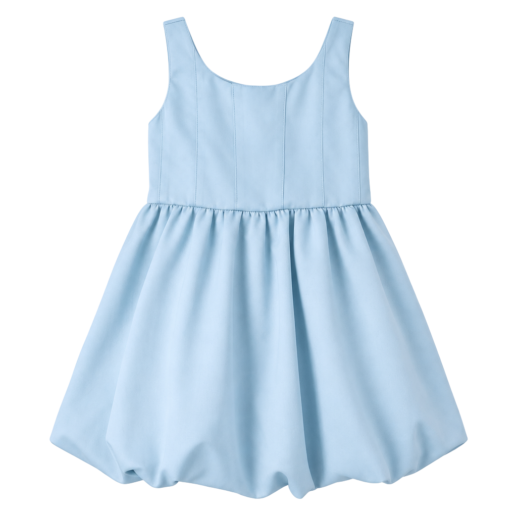 The Children's Place Girls Sleeveless Bubble Hem Dress Size 8 Blue 1
