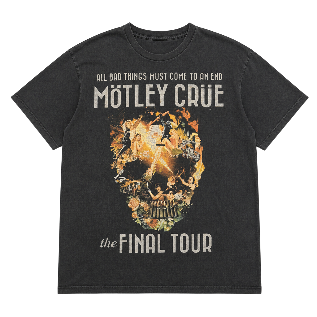 Motley Crue The Final Tour All Bad Things Must Come To An End Graphic T-Shirt 1