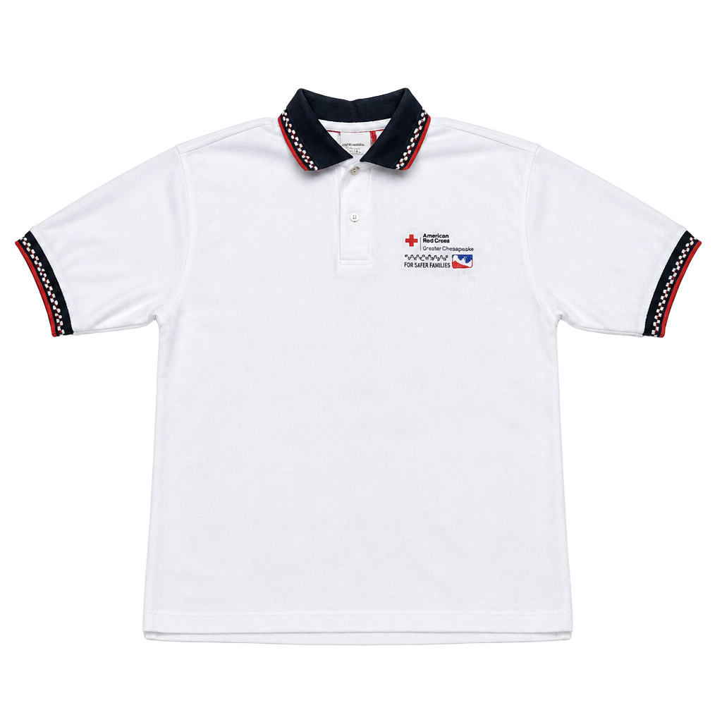 Vintage Vantage Custom Classics American Red Cross Indianapolis Polo Shirt Sz L 1